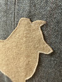 rough collie wool tweed pillow 