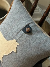 rough collie silhouette pillow 