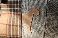 Airedale Terrier Wool Tweed Pillow Cover - Recycled, Handmade, Sustainable