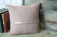 Camel Wool Tweed Patchwork PILLOW COVER, Recycled, Handmade, Eco-Friendly