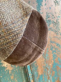 Wool Tweed CHRISTMAS STOCKING, Suede Toe, Handmade, Recycled