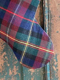 Tartan, Tweed CHRISTMAS STOCKING, Fluffy Cuff, Handmade, Recycled