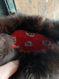 Red Plaid CHRISTMAS STOCKING, Fur Cuff, Vintage Keys, Tartan, British Style