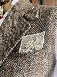 Herringbone Wool Tweed VEST, Waistcoat, Guillet, Sz SMALL Recycled, Sustainable Fashion