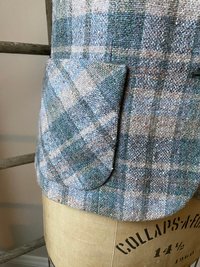Wool Plaid Tweed VEST, Waistcoat, Guillet, Sz SMALL Recycled, Sustainable Fashion