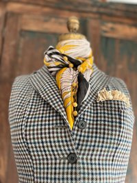 Wool Tweed Fitted VEST, Waistcoat, Guillet, Sz SMALL Recycled, Sustainable Fashion, English Made