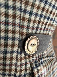 Wool Tweed Fitted VEST, Waistcoat, Guillet, Sz SMALL Recycled, Sustainable Fashion, English Made