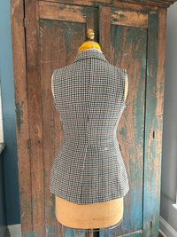 Wool Tweed Fitted VEST, Waistcoat, Guillet, Sz SMALL Recycled, Sustainable Fashion, English Made