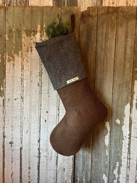 Hunting Dogs Christmas Stocking, Recycled Tweed