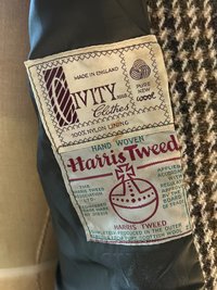 Houndstooth Harris Tweed Vest, Vintage Piece - Sz XS, Tiny