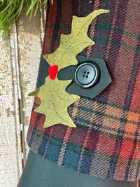 Tartan Pocket Christmas Stocking, Recycled Materials