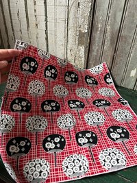 Asian Fans Napkins, Red and Black - Set of 6