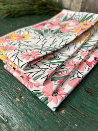 Spring Floral Napkins, Cotton, Easter Set