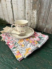 Spring Floral Napkins, Cotton, Easter Set