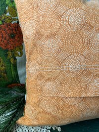 Mid Century Americana Pillow, Orange, Avocado Green