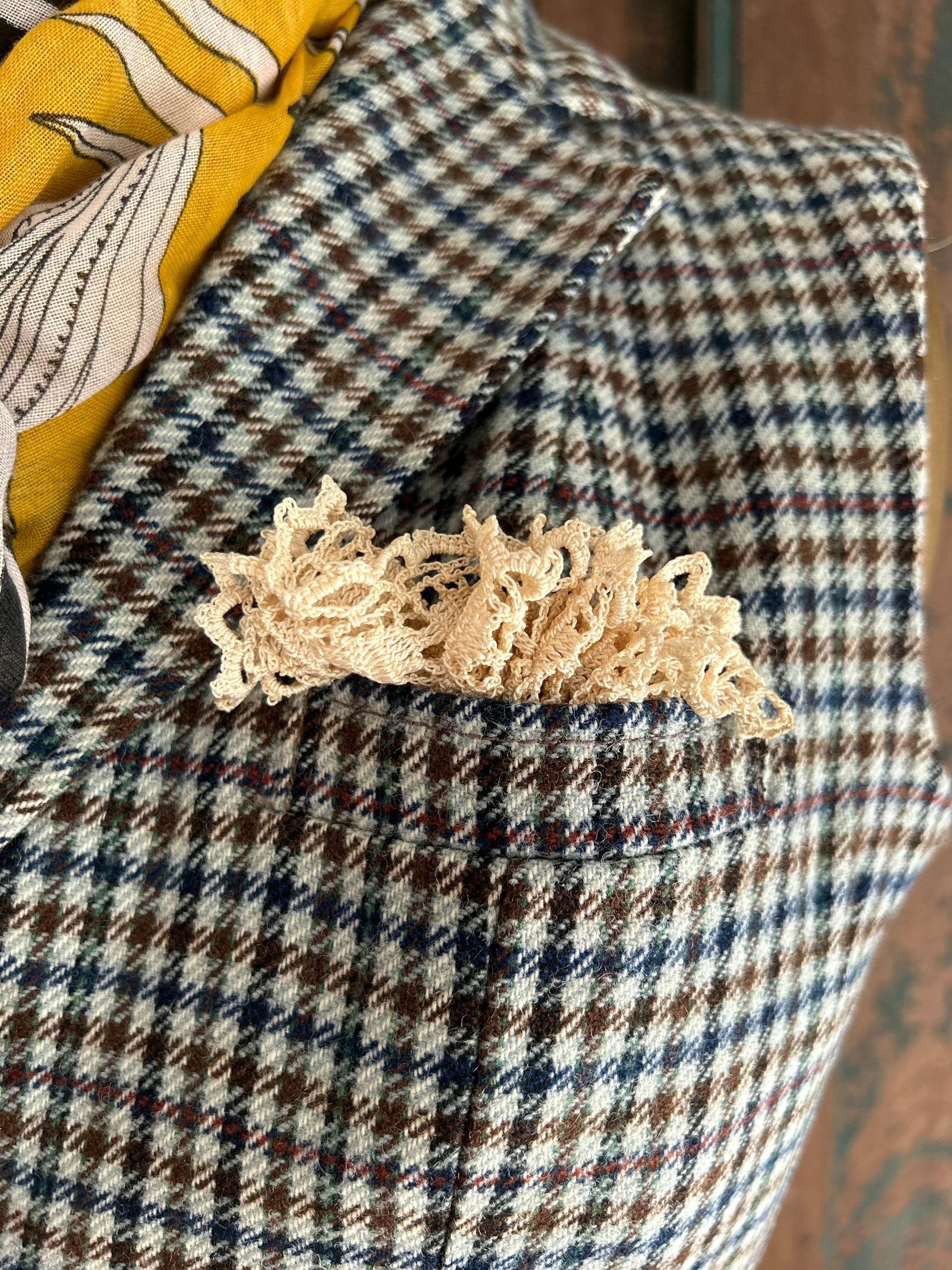 Wool Tweed Fitted VEST, Waistcoat, Guillet, Sz SMALL Recycled, Sustainable Fashion, English Made