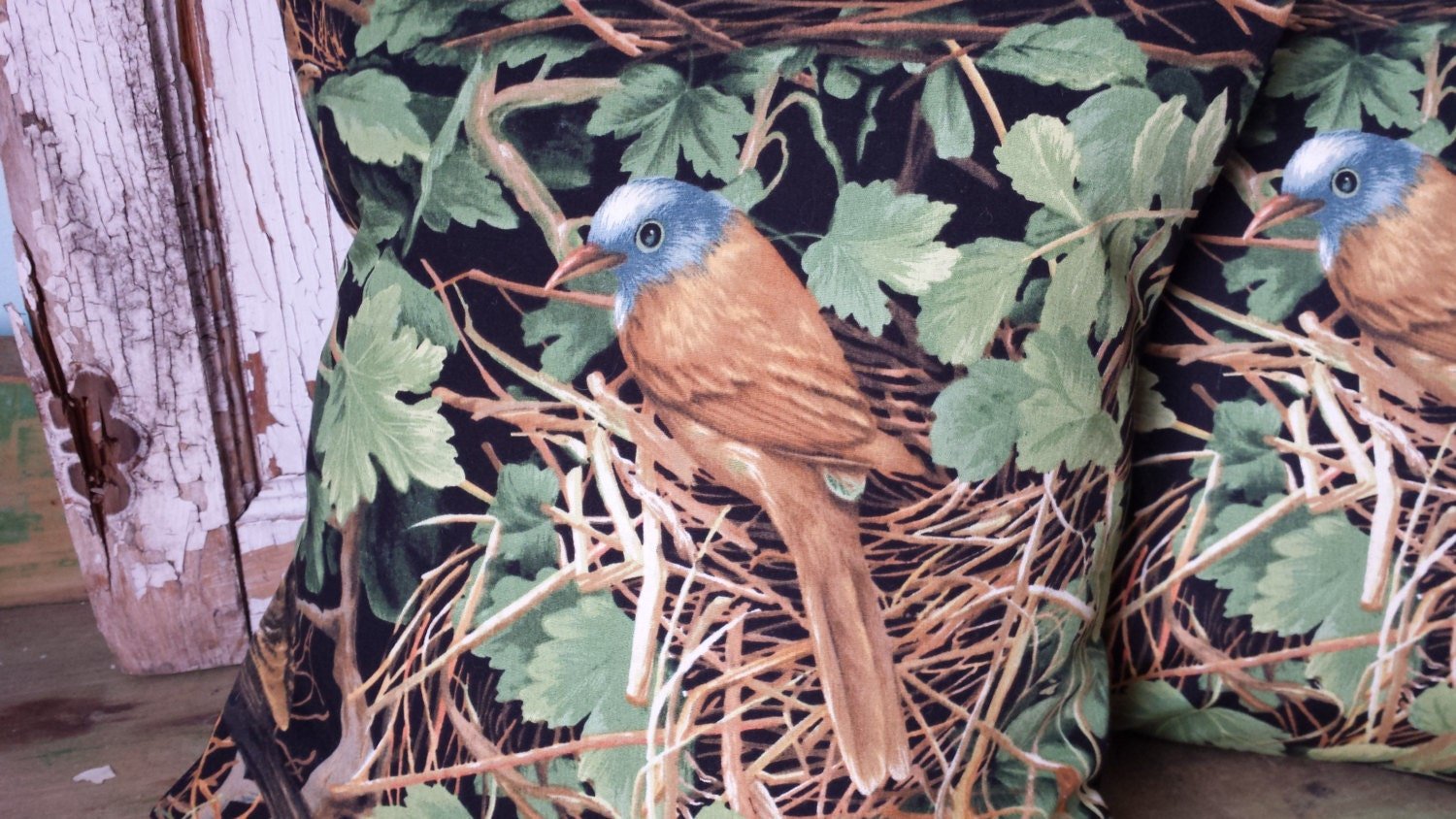 Bird Nest PILLOW COVER - Handmade, Woodland Decor