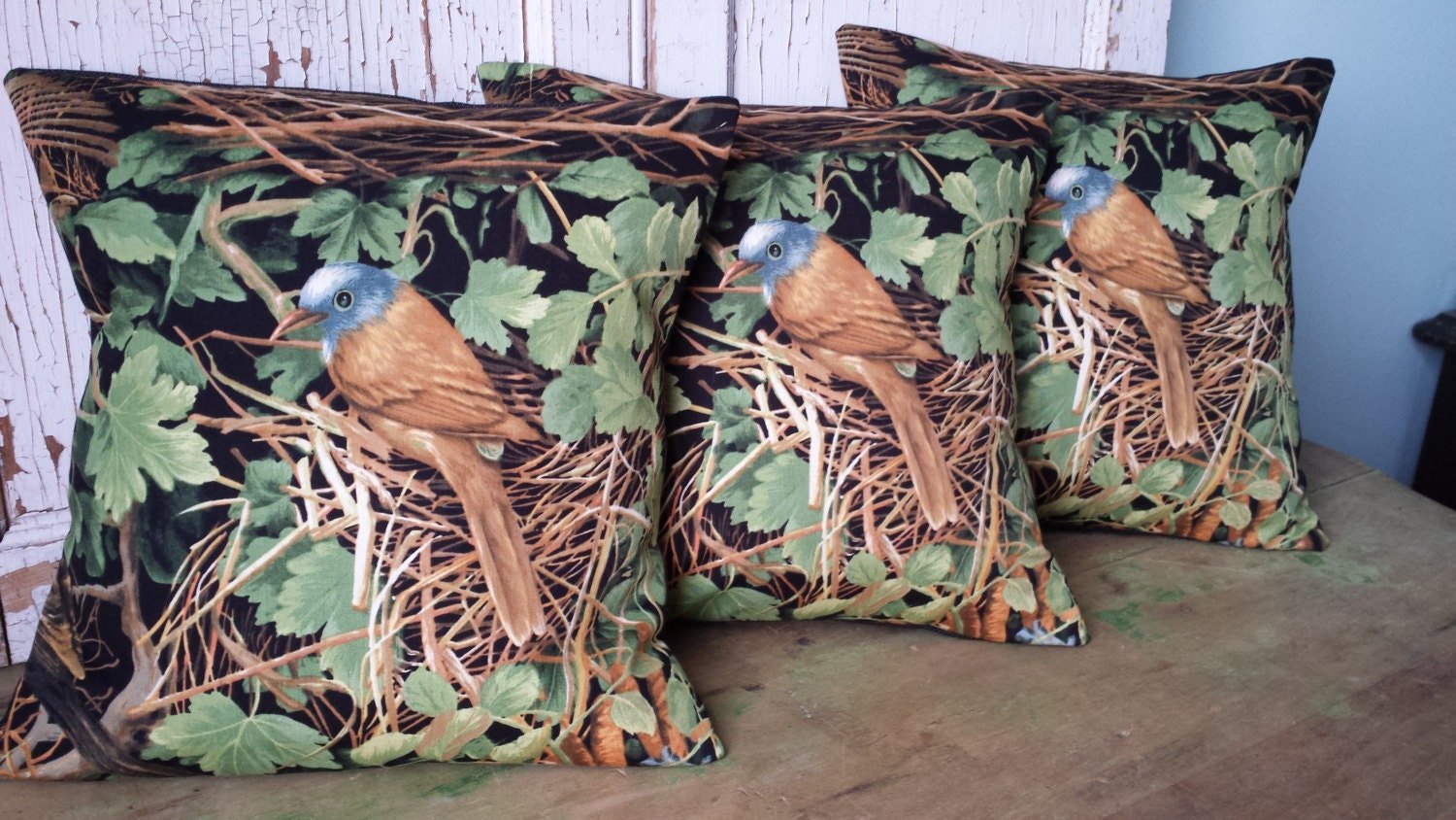 Bird Nest PILLOW COVER - Handmade, Woodland Decor